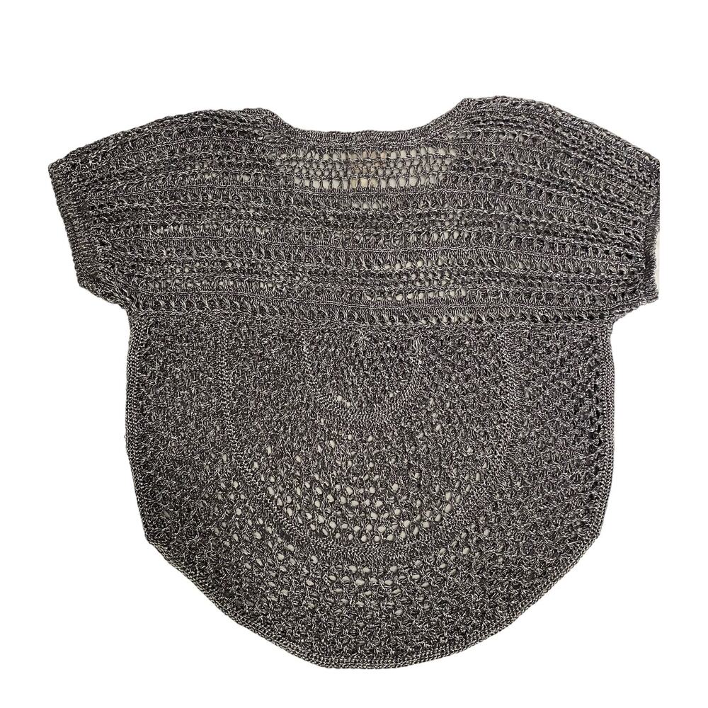 Mudd Women's Sweater Shrug Short Sleeve Size Small Gray - Picture 2 of 7